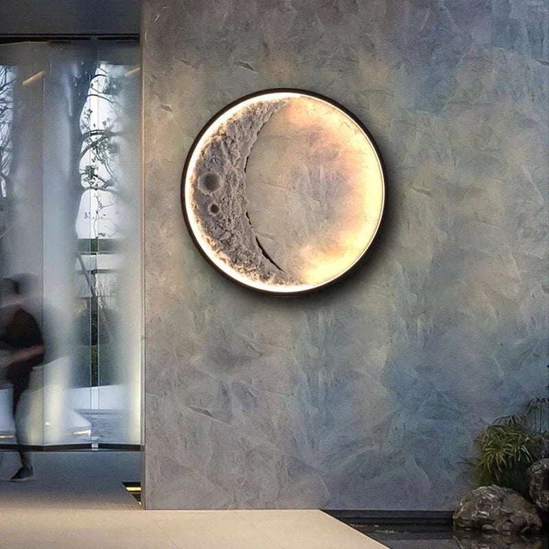 Applique murale LED lune moderne pour couloir