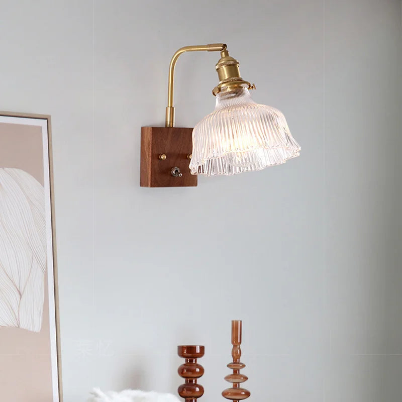 Applique murale LED réglable en cuivre nordique moderne