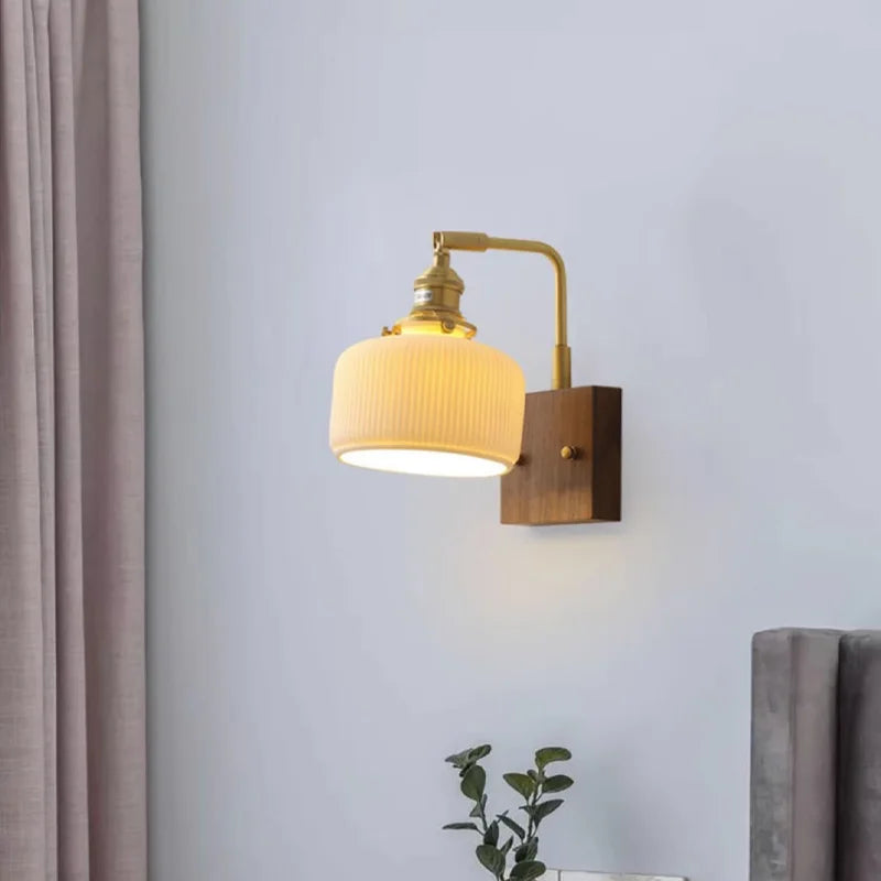 Applique murale LED réglable en cuivre nordique moderne