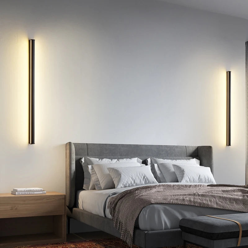 Applique murale d'angle LED moderne et minimaliste à longue bande