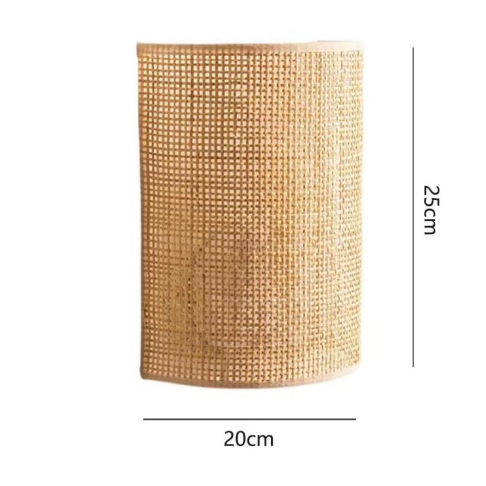 Applique Murale Cannage En Bambou Naturel