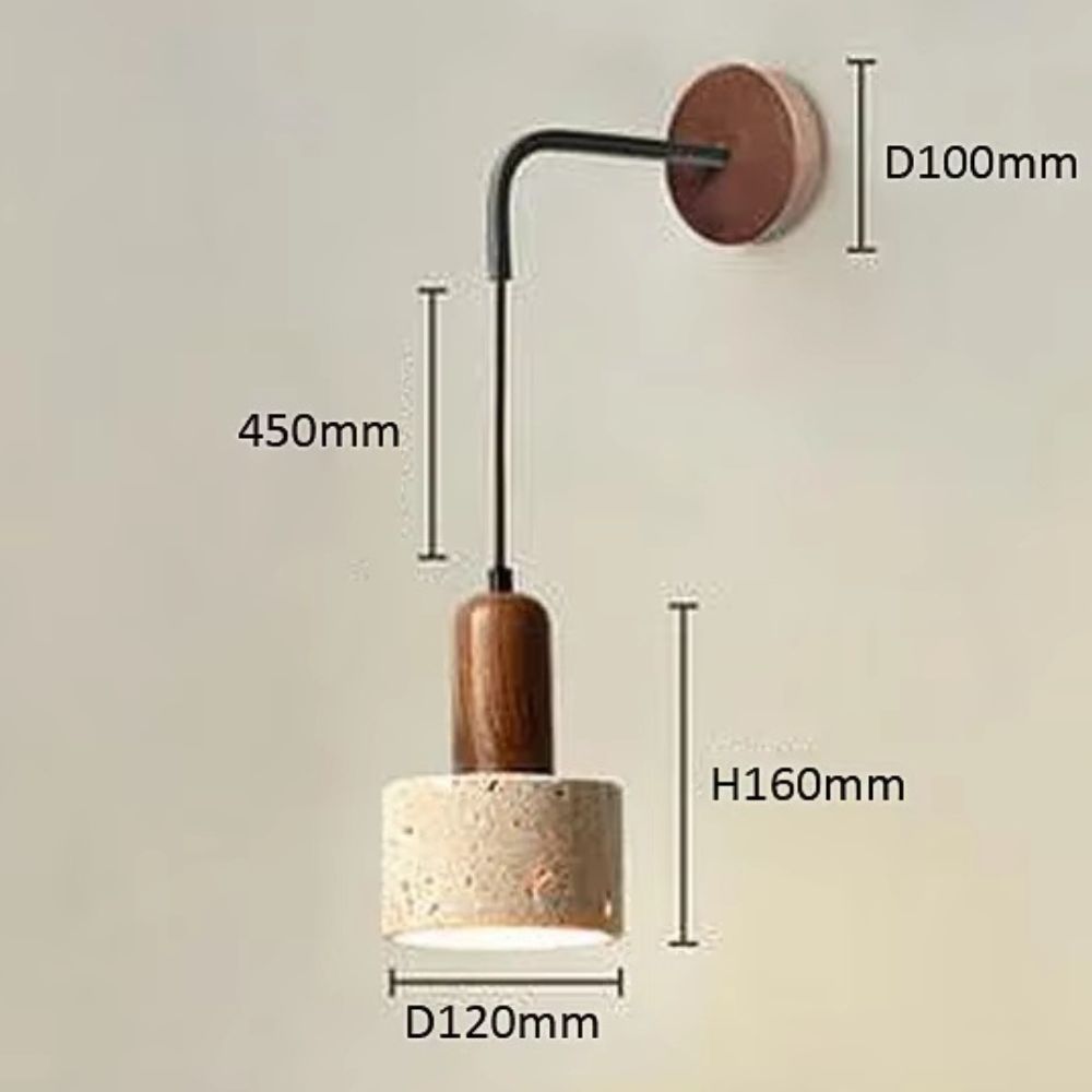 Applique Murale En Pierre Et Bois Suspendue Naturelle