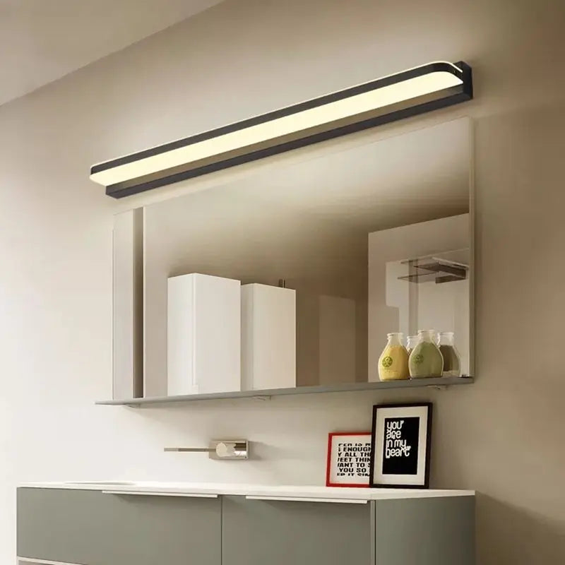 Applique murale LED moderne en acier inoxydable pour salle de bain