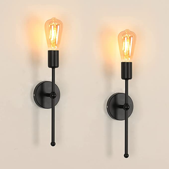 Applique murale noire E27 au design moderne