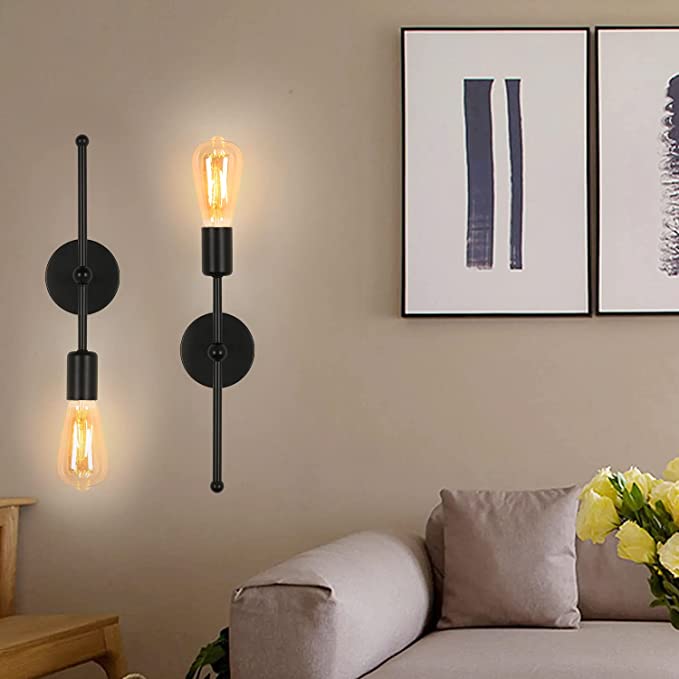 Applique murale noire E27 au design moderne