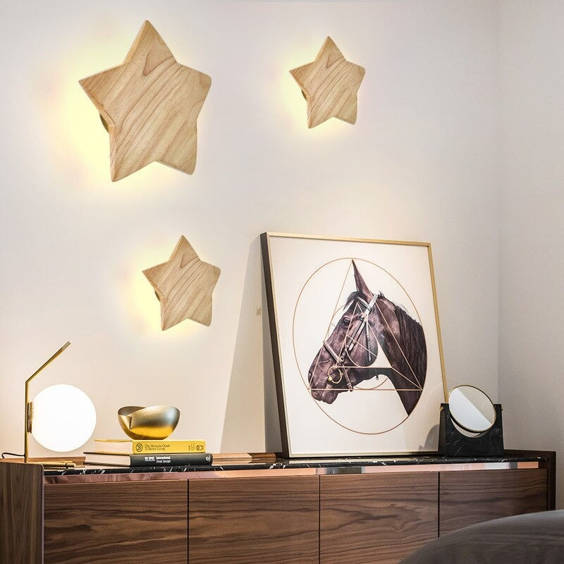 Applique murale chambre enfant étoile en bois Maison et jardin Mon Applique