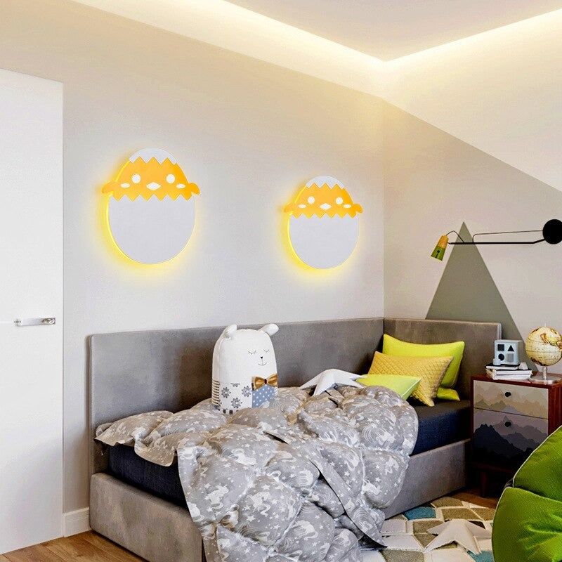 Applique murale chambre enfant LED en forme d'oeuf Maison et jardin Mon Applique