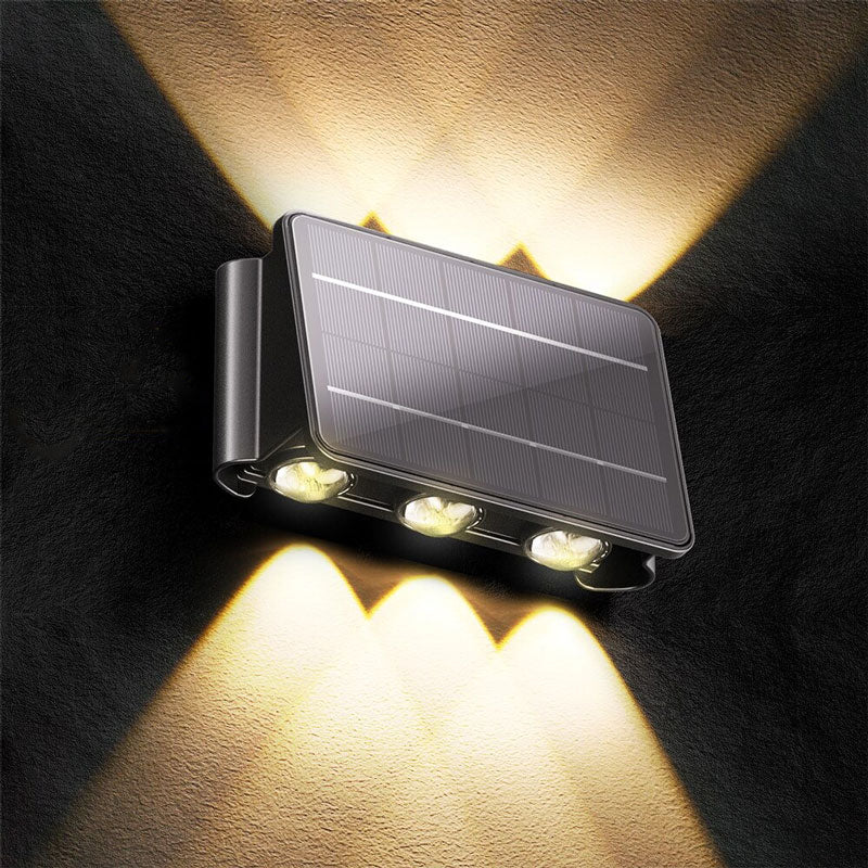 Applique murale extérieure LED solaire diamant Mon Applique 6 LED