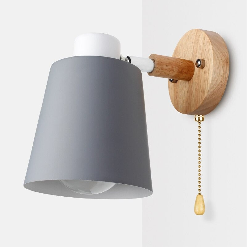 Applique murale moderne style scandinave bois Mon Applique Gris Avec