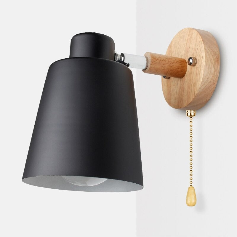 Applique murale moderne style scandinave bois Mon Applique Noir Avec