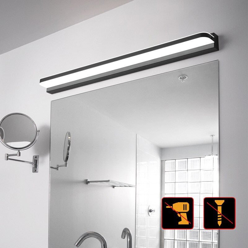 Applique murale salle de bain LED moderne sans perçage Maison et jardin Mon Applique Noir 40cm 9W