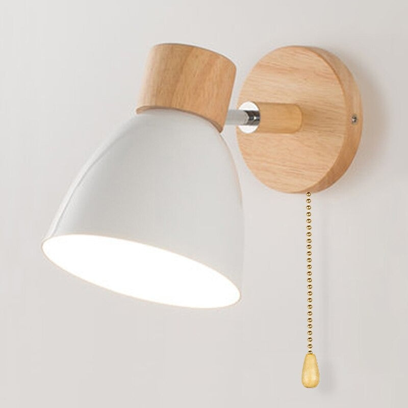 Applique murale scandinave tête de lit colorée avec interrupteur Mon Applique Blanc Avec
