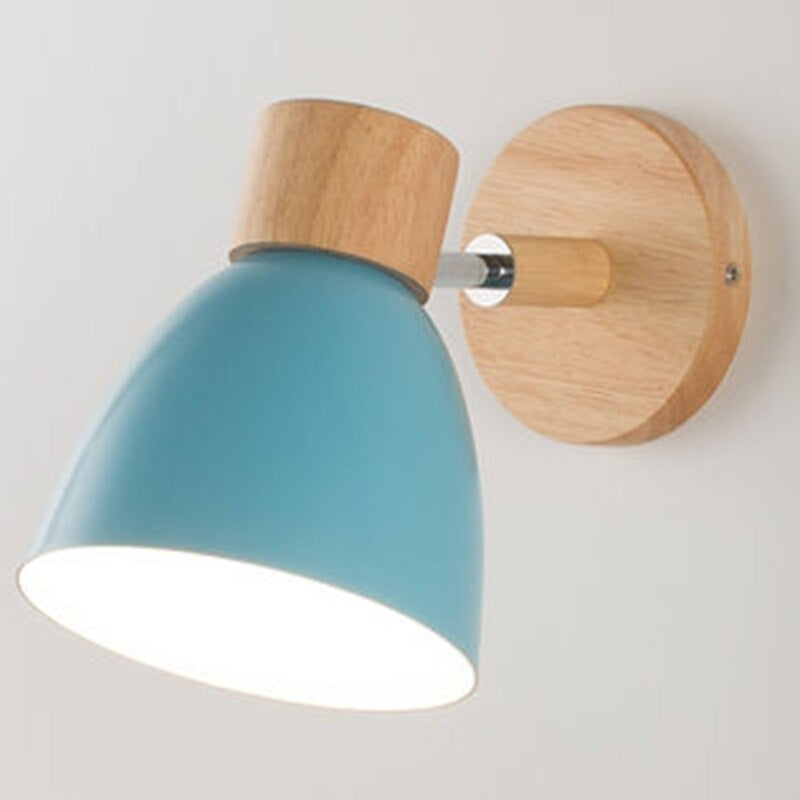 Applique murale scandinave tête de lit colorée avec interrupteur Mon Applique Bleu Sans