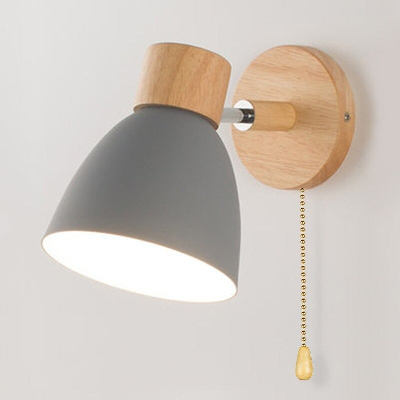 Applique murale scandinave tête de lit colorée avec interrupteur Mon Applique Gris Avec
