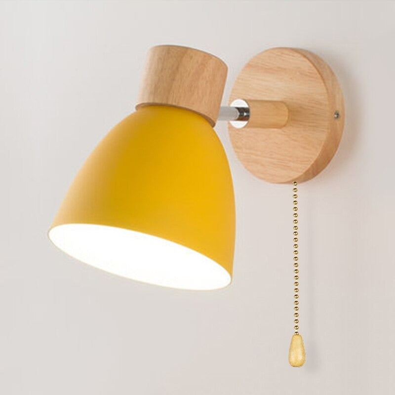 Applique murale scandinave tête de lit colorée avec interrupteur Mon Applique Jaune Avec