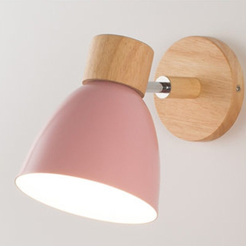 Applique murale scandinave tête de lit colorée avec interrupteur Mon Applique Rose Sans