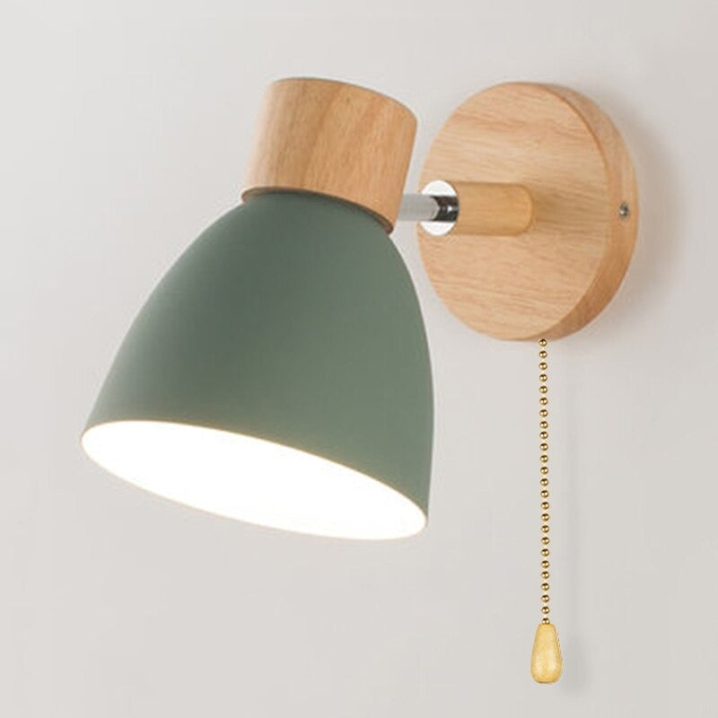 Applique murale scandinave tête de lit colorée avec interrupteur Mon Applique Vert Avec