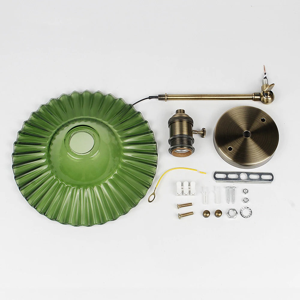 Applique murale vintage avec un abat-jour en verre crêpé Maison et jardin Mon Applique