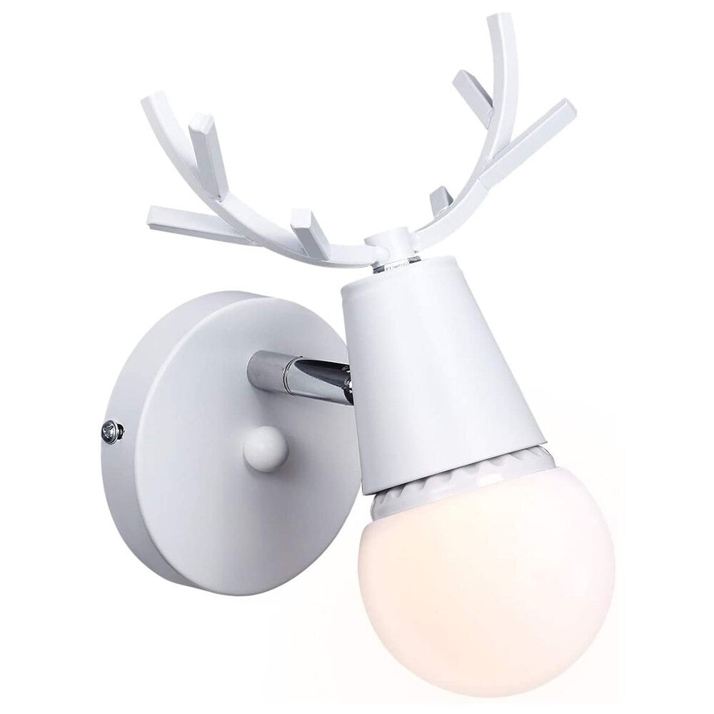 Applique murale scandinave en forme de cerf Mon Applique Blanc