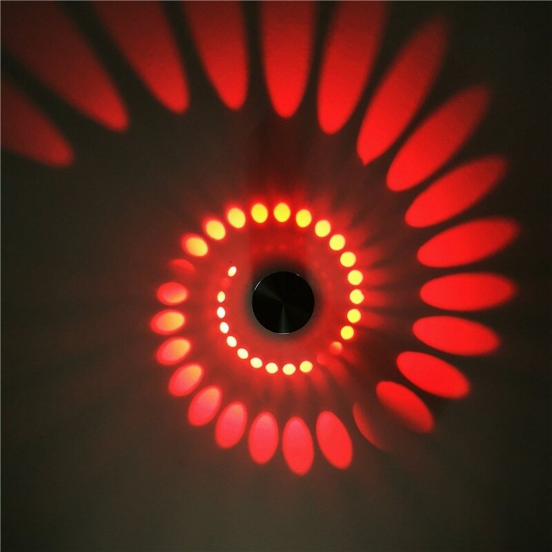 Applique murale LED spirale projettée Mon Applique Rouge