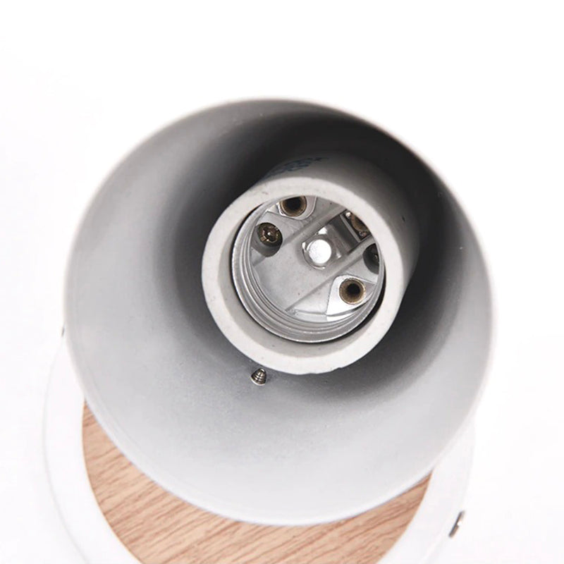 Applique murale scandinave bois et abat-jour rond Mon Applique