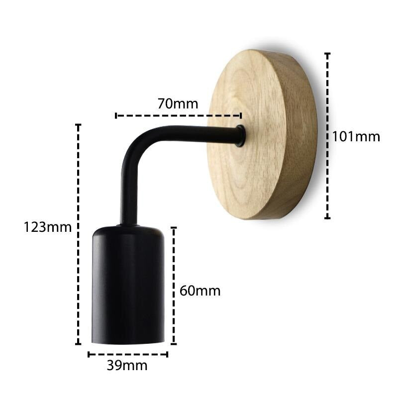 Applique murale industrielle scandinave bois et métal Mon Applique