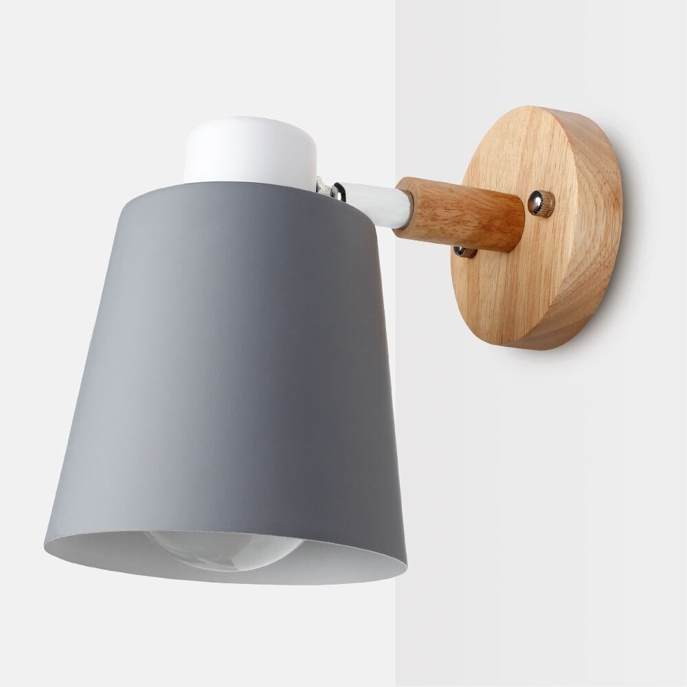 Applique murale moderne style scandinave bois Mon Applique Gris Sans