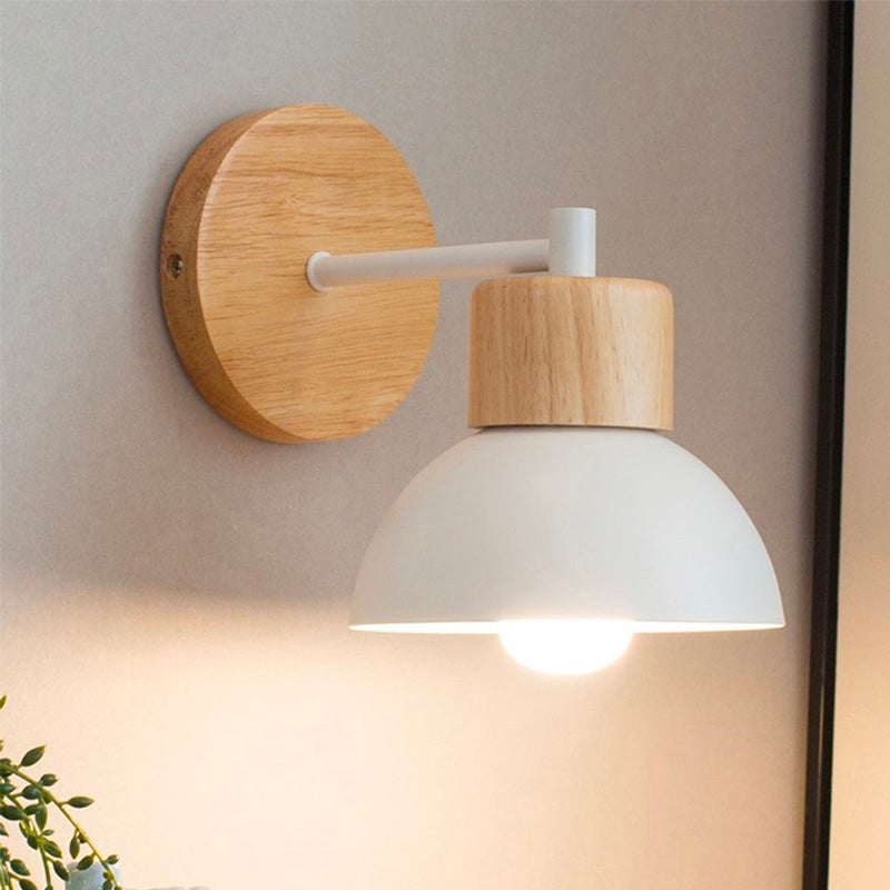 Applique murale rétro style scandinave bois Mon Applique Blanc
