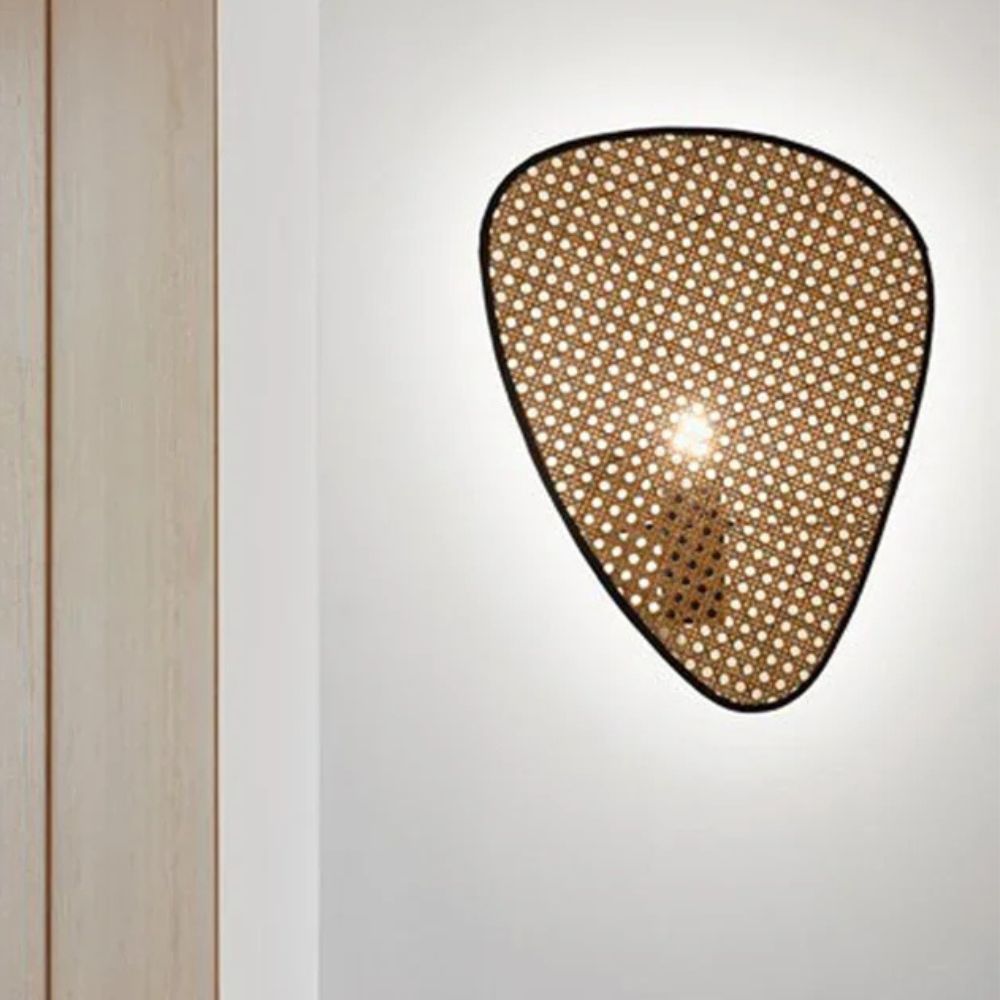 Applique Murale Cannage Bambou Naturel Contemporain