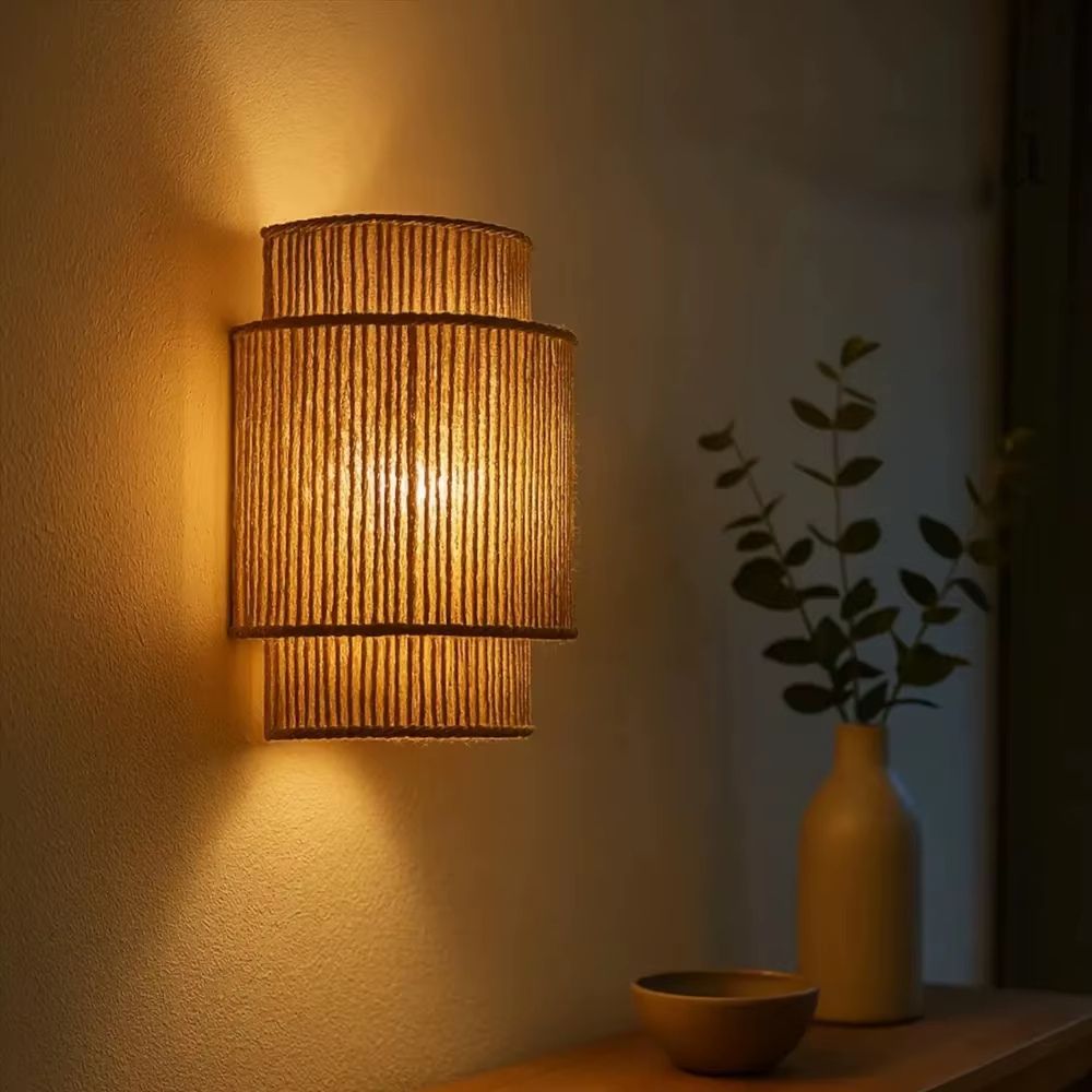 Applique Murale Cannage Bohème Corde Naturelle