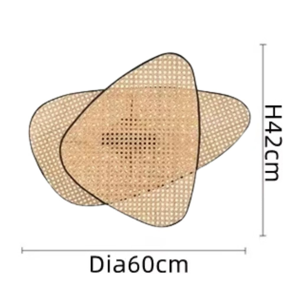 Applique Murale Cannage Double En Rotin Naturel