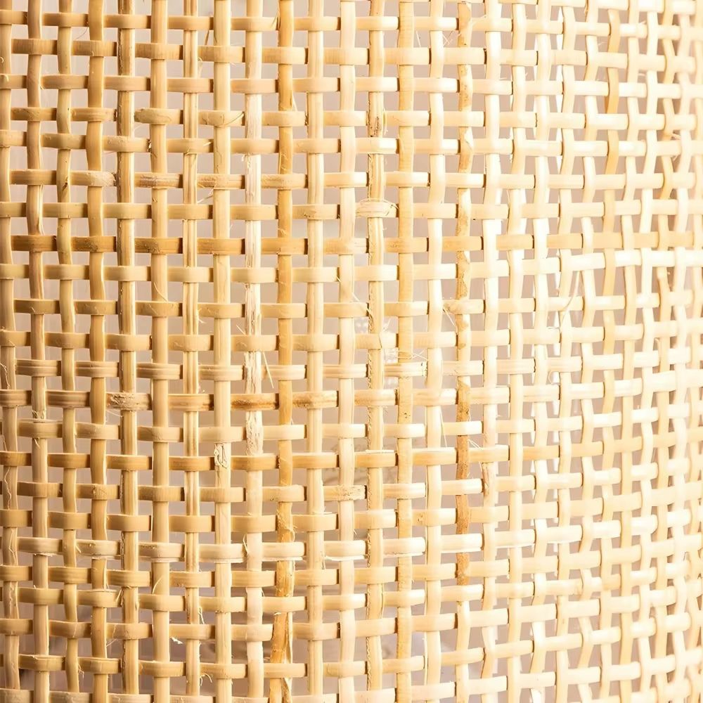 Applique Murale Cannage En Bambou Naturel