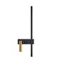 Applique Murale LED en Aluminium Noir et Laiton