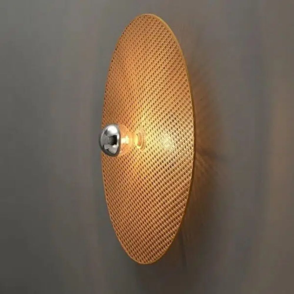 Applique Murale en Bambou Doré Contemporain