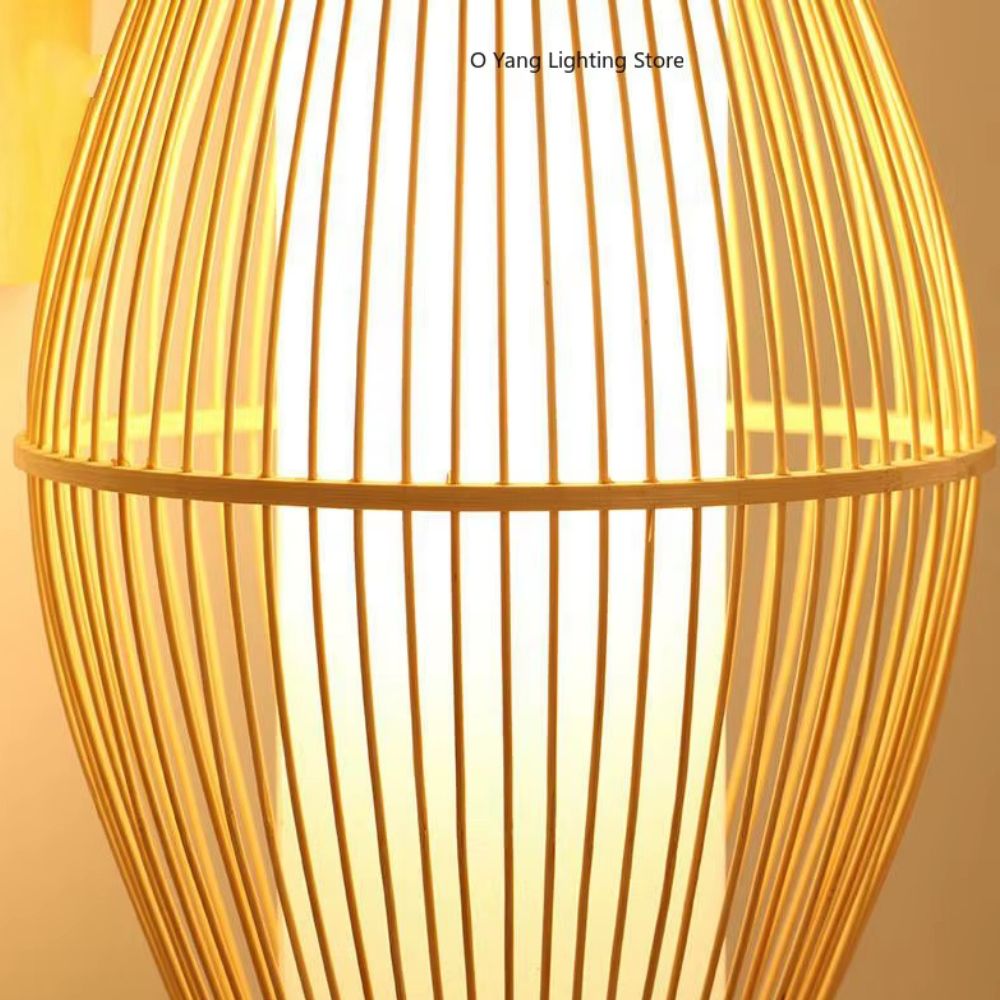 Applique Murale en Bambou et Rotin Japonisante