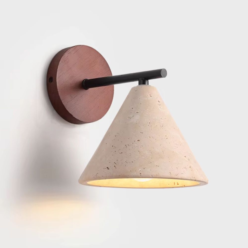 Applique Murale en Pierre et Bois Minimaliste