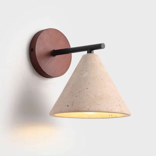 Applique Murale en Pierre et Bois Minimaliste