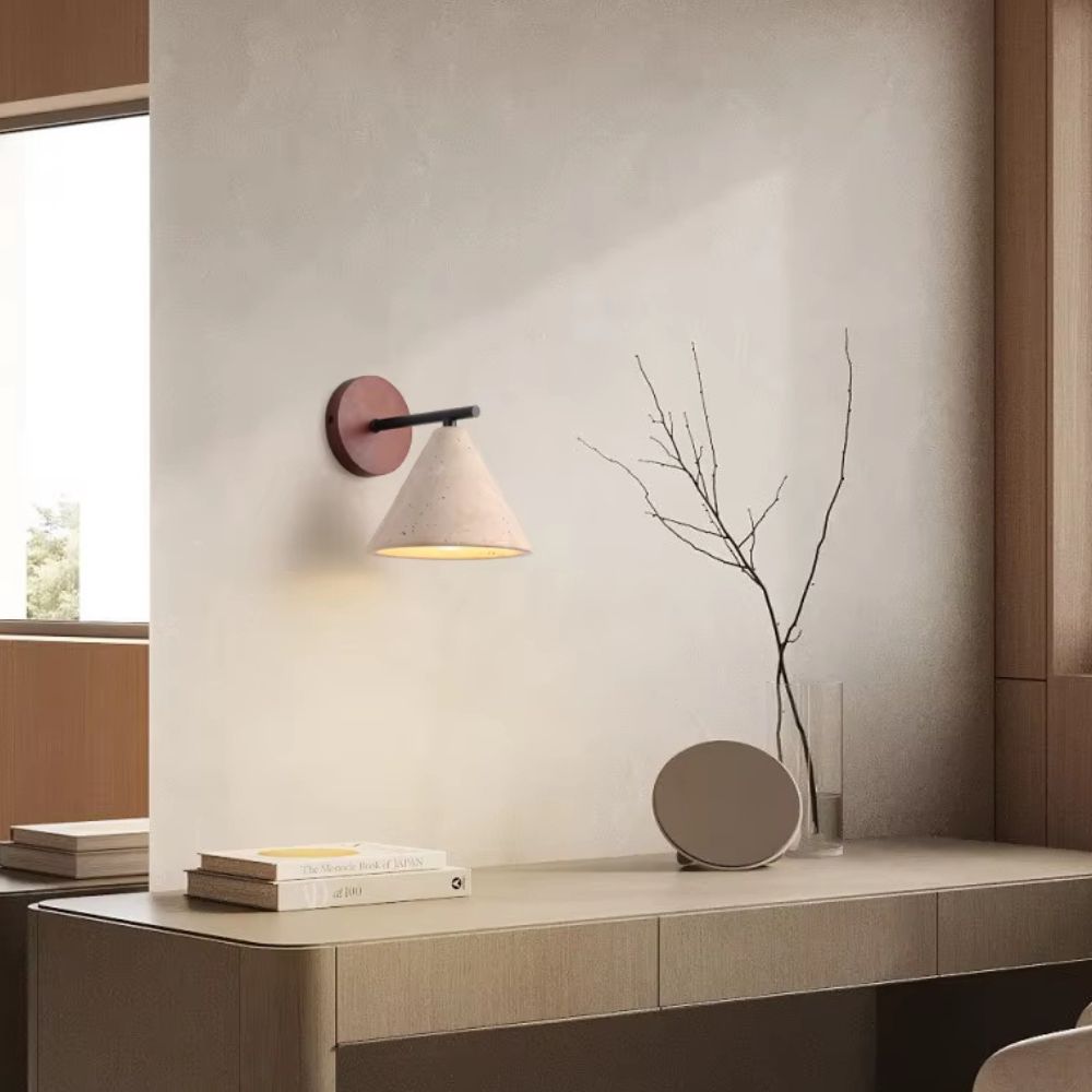 Applique Murale en Pierre et Bois Minimaliste