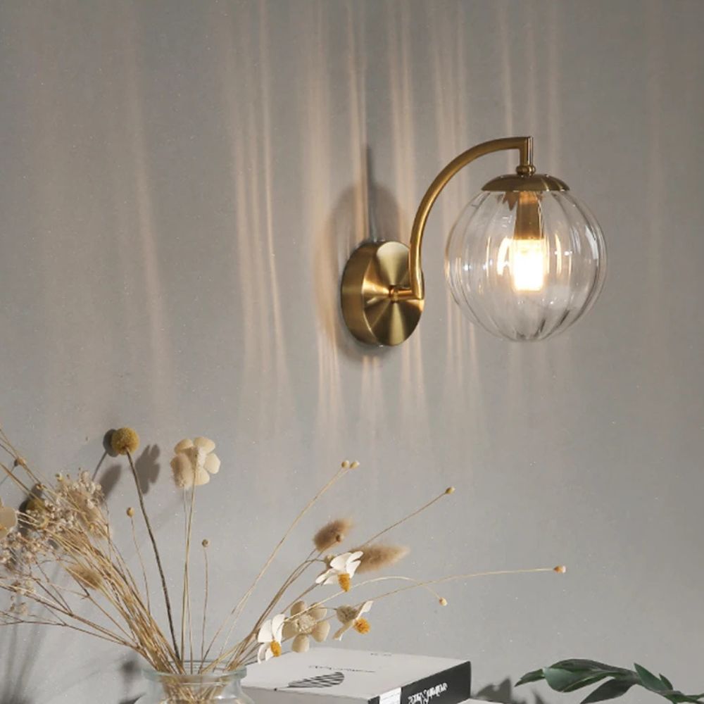 Applique Murale en Verre Coloré et Métal Moderne