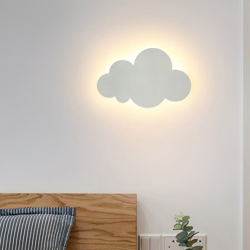 Applique murale chambre enfant nuage métallique Maison et jardin Mon Applique Blanc 25cm 
