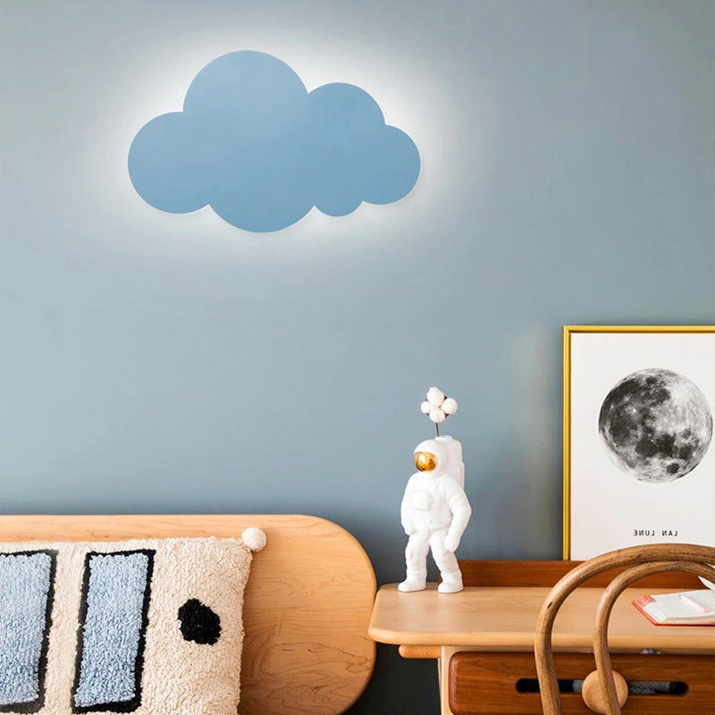 Applique murale chambre enfant nuage métallique Maison et jardin Mon Applique Bleu 25cm 
