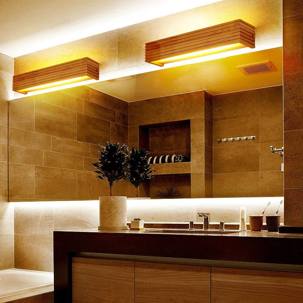 Applique murale salle de bain LED bois design japonais Maison et jardin Mon Applique   