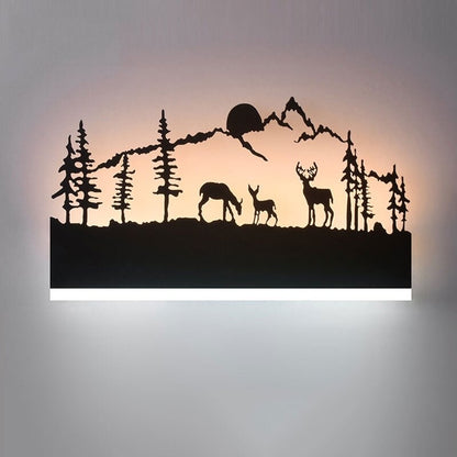 Applique murale originale LED paysage  Mon Applique Montagne  