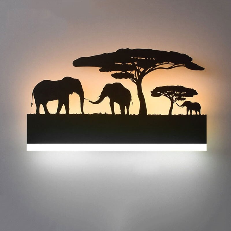 Applique murale originale LED paysage  Mon Applique Savane  