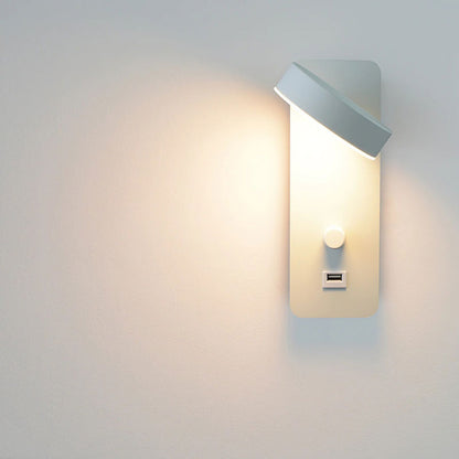 Applique murale tête de lit LED circulaire chargeur USB intégré  Mon Applique Blanche  