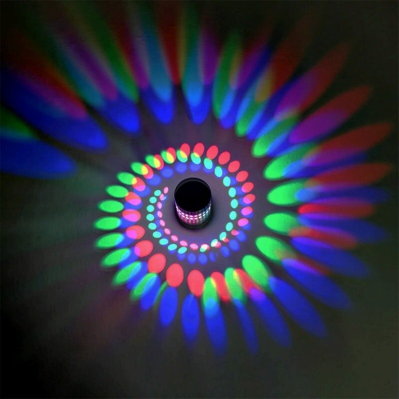 Applique murale LED spirale projettée  Mon Applique Multicolore  
